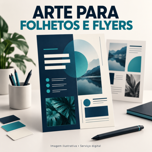 Criação de Arte para Folheto e Flyer Essencial — imagem ilustrativa de serviço digital