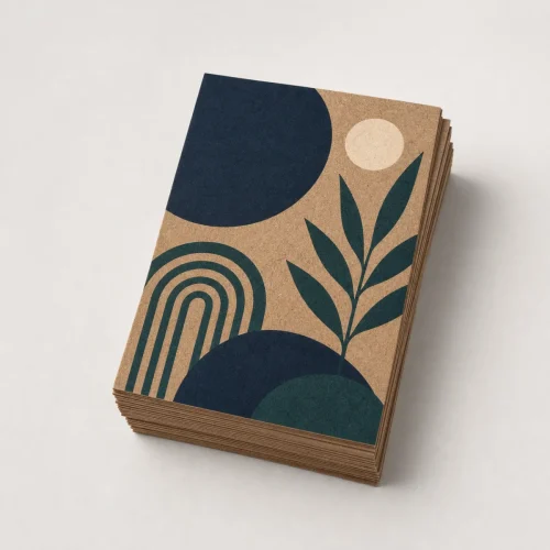 folheto em papel kraft