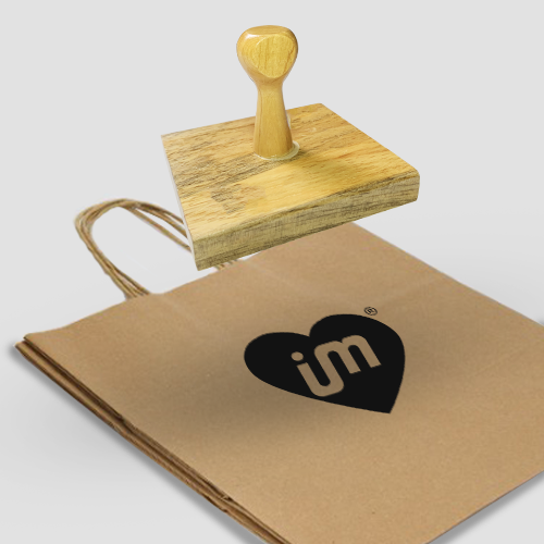 carimbo para sacola kraft personalizado - detalhe 2