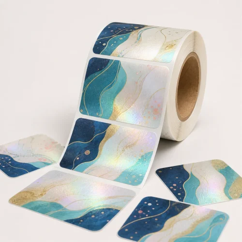 rótulo bopp rolo meio-corte personalizado