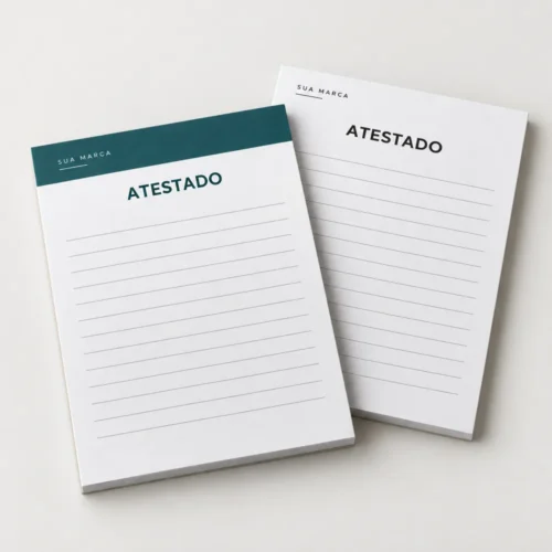bloco atestado personalizado