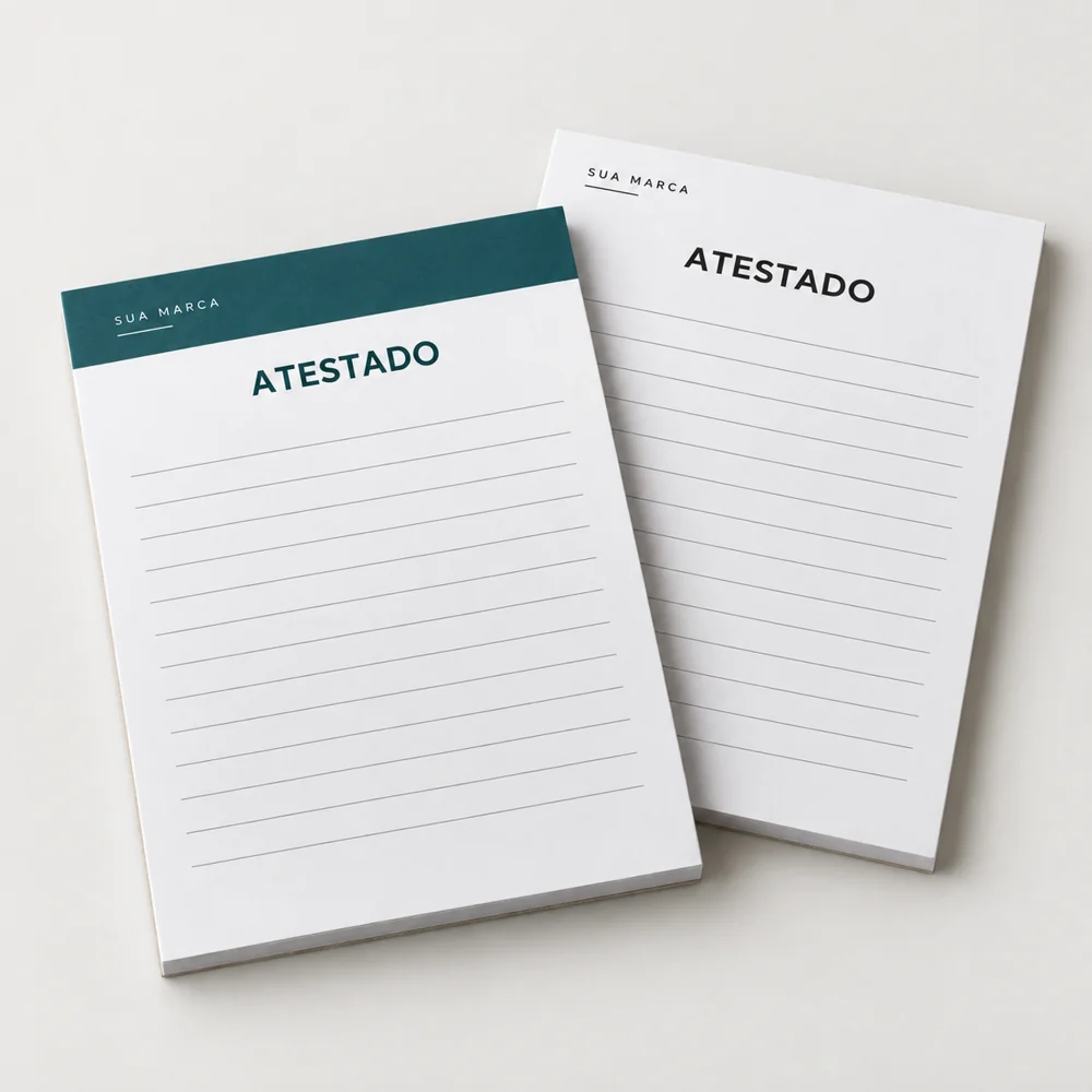 bloco atestado personalizado