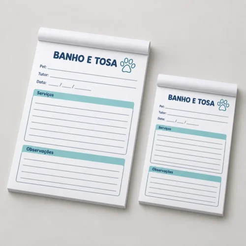 bloco para banho e tosa