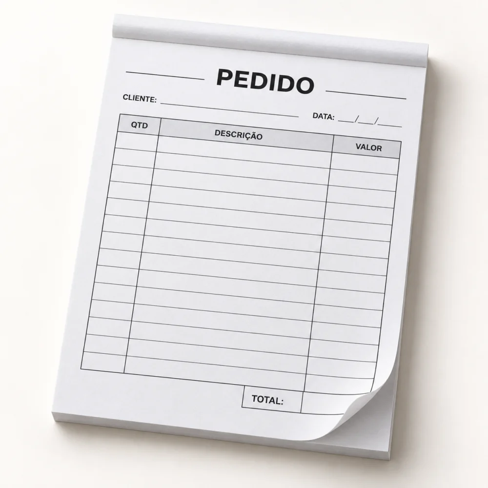 bloco de pedido