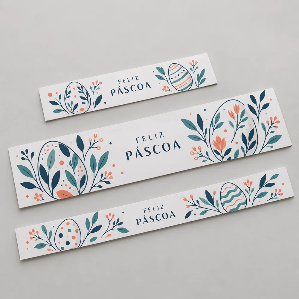 cinta para páscoa personalizada