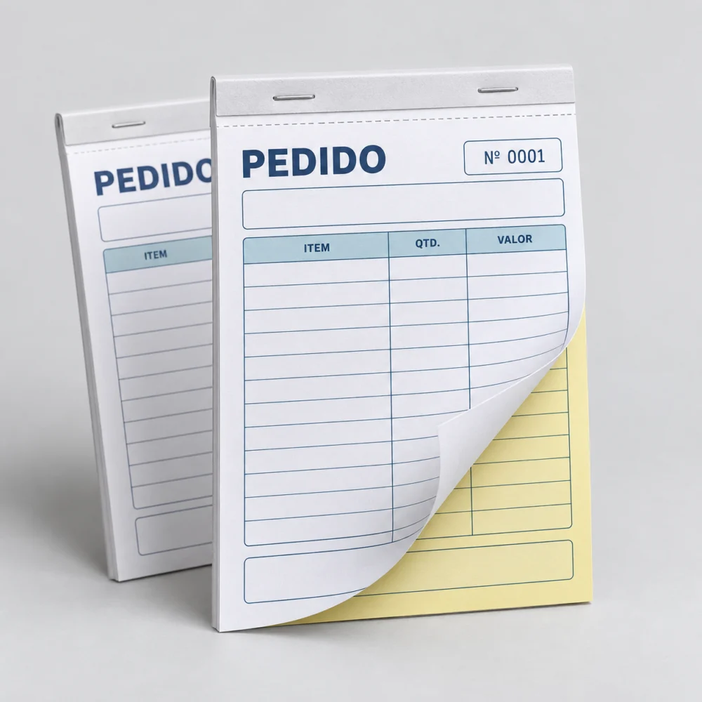 talão de pedido personalizado
