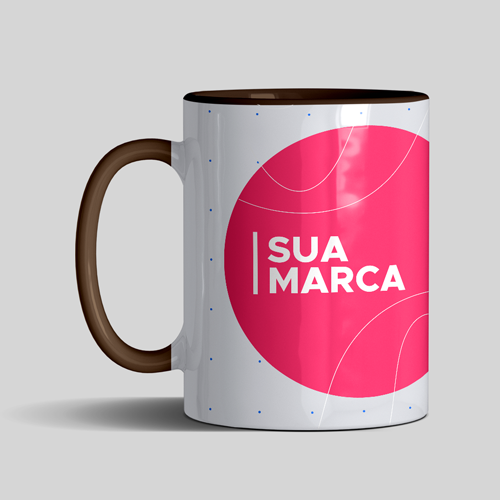 Interior e Alca Marrom — Porcelana