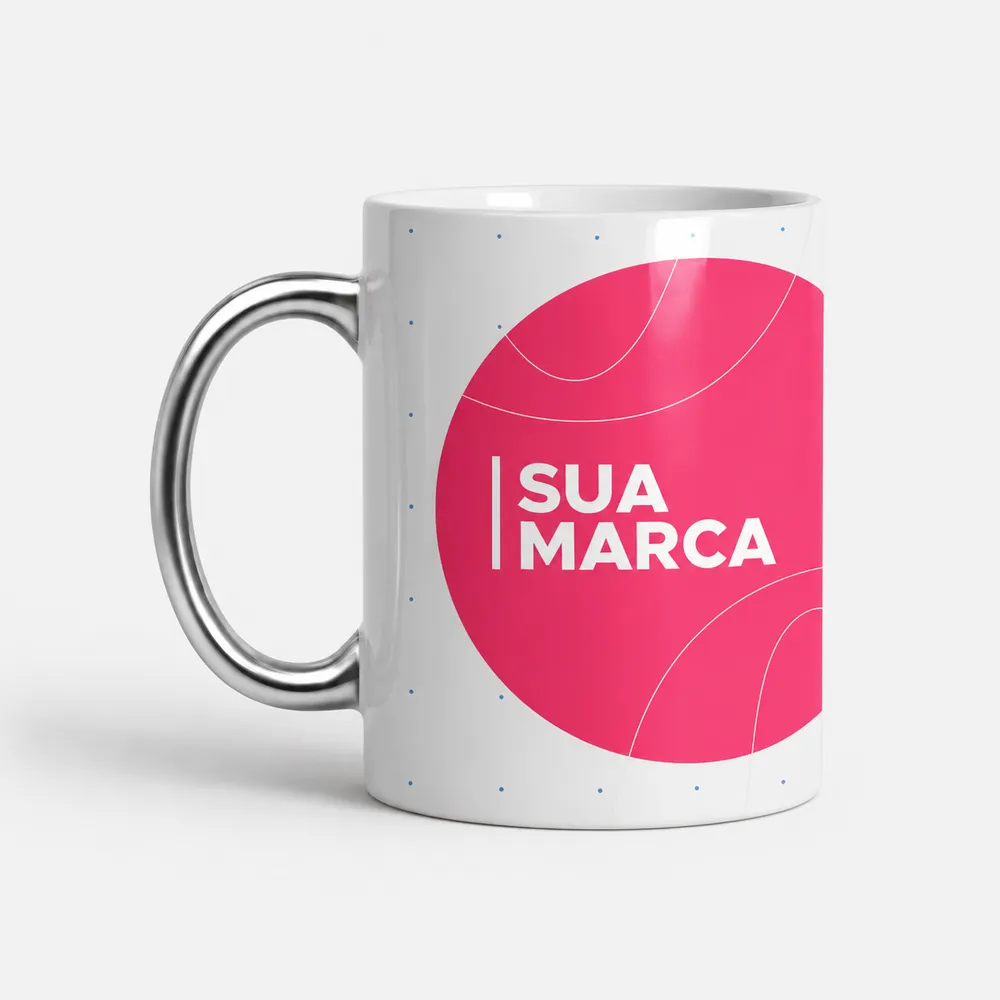Branca Alca Cromada Prata — Porcelana