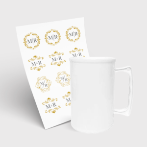 Chopp 300ml com uma folha A3 DTF-UV — PS Branco