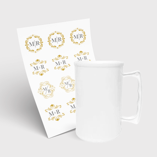 Chopp 300ml com uma folha A3 DTF-UV — PS Branco