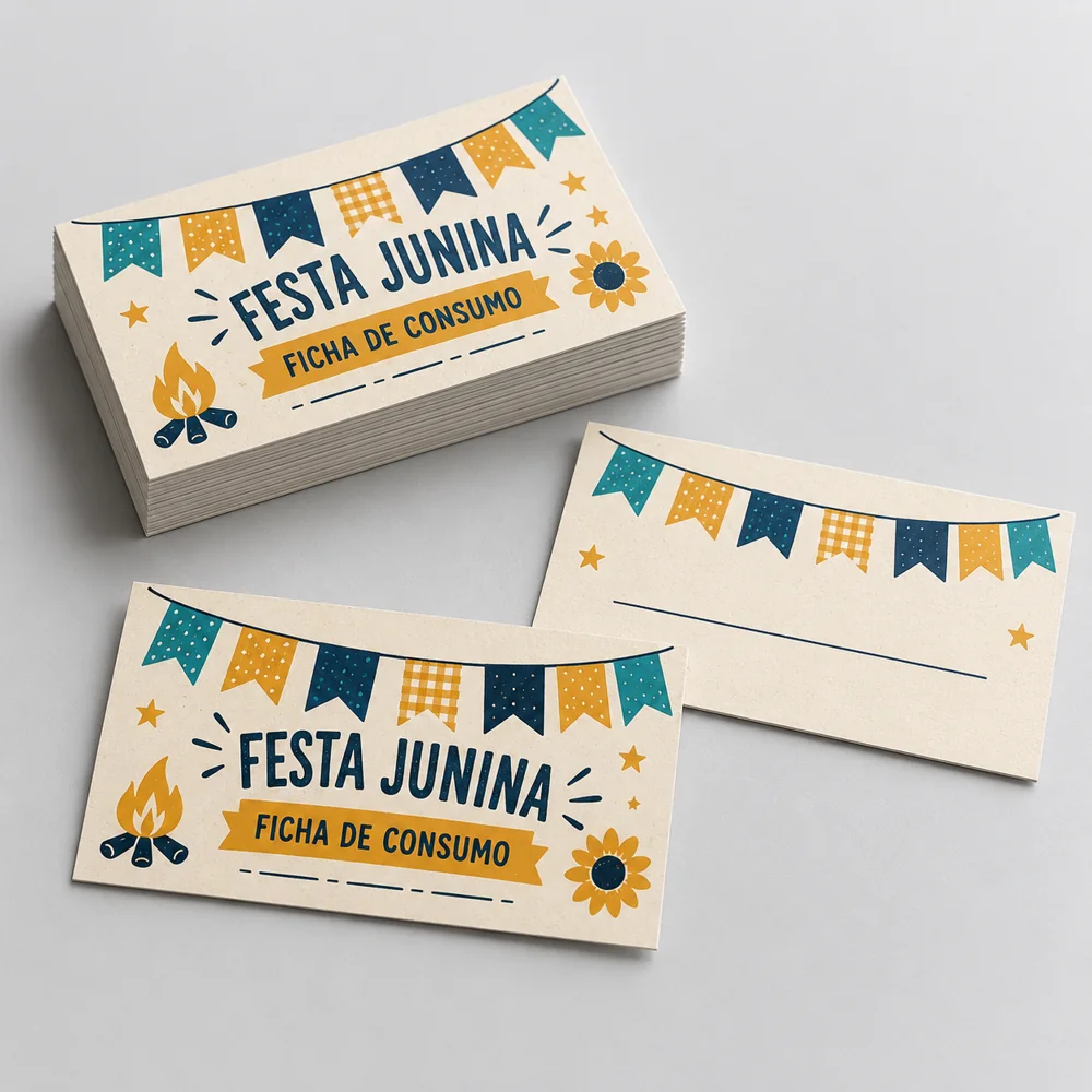 ficha de consumo para festa junina