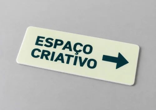 placa fosforescente personalizada