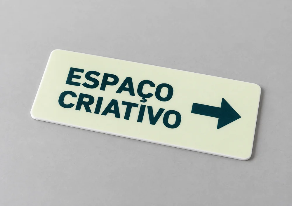 placa fosforescente personalizada