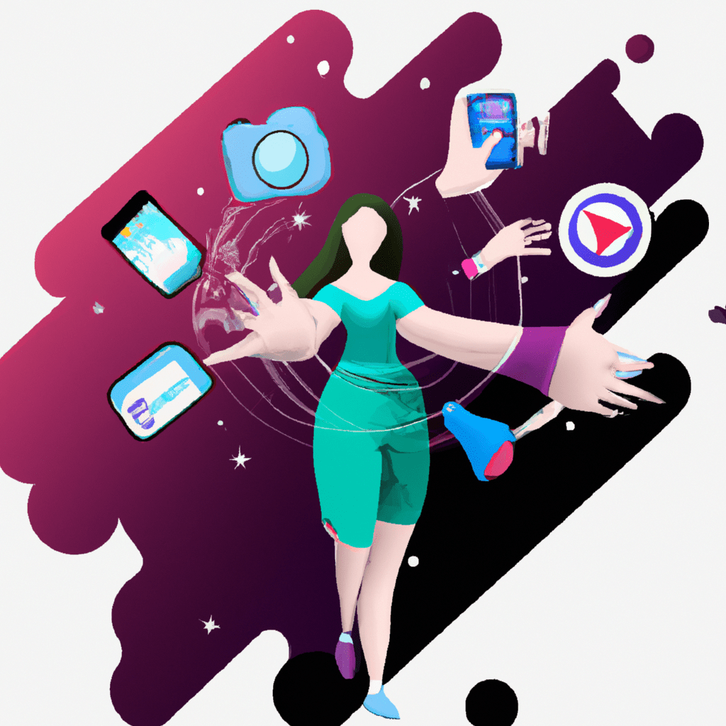 illustration of mídias sociais, modern design, for the web, inspirational, trending in artstation